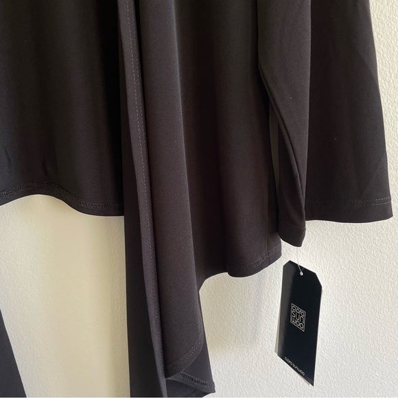 Clara Sunwoo Modern Tie Front Cardigan Black Size XL - Picture 4 of 14